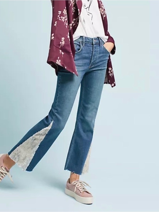 Anthropologie Denim - Anthropologie Pilcro and the Letterpress Sequined Flared Jeans Size 30